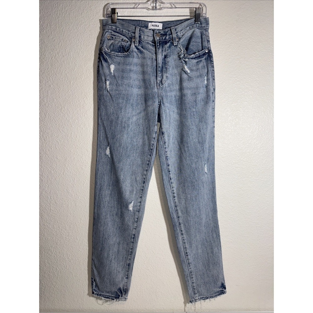 Pistola Jeans Presley High Rise Relaxed Womens 26 Roller Distressed Grunge BOHO